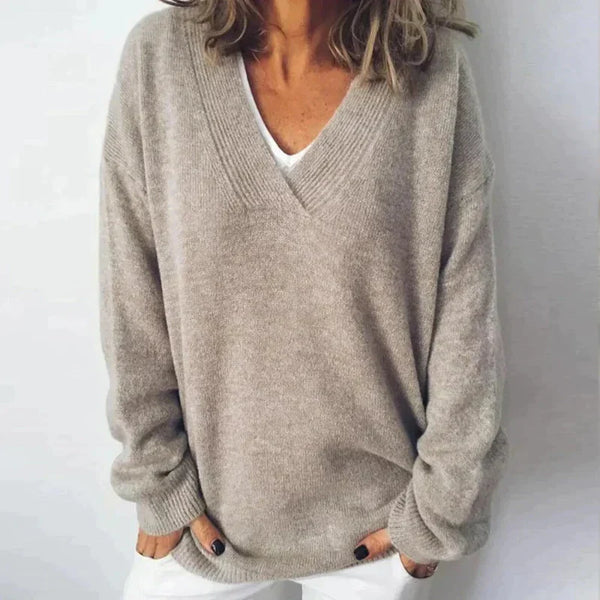 Brianna | Cashmere V-Neck Oversized Sweater